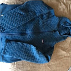 Women’s Patagonia quilted hoodie size small blue